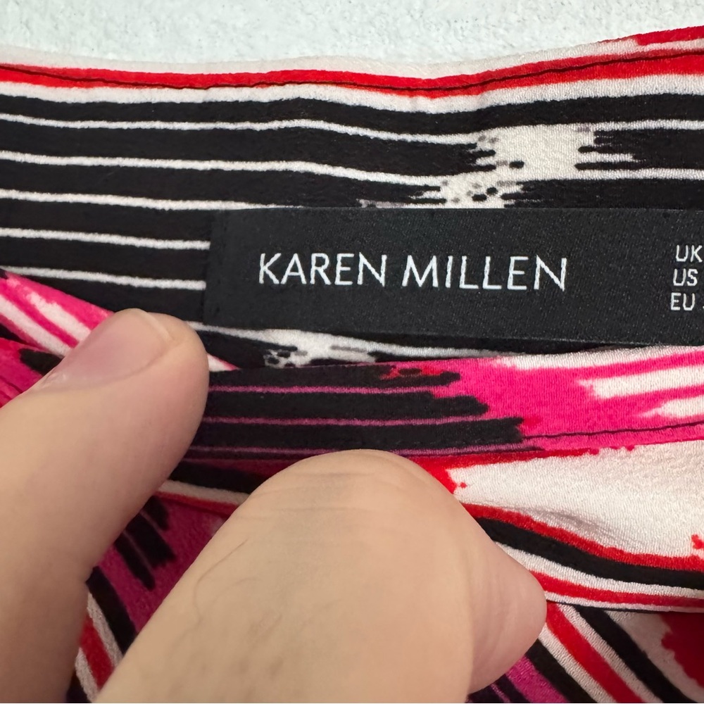 π Karen Millen Abstract Print Midi Skirt β NWT (Size 4 US / 8 UK) $90 - Picture 8 of 12